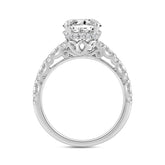 LADIES RING 2.50CT ROUND/BAGUETTE DIAMOND 14K WHITE GOLD (CENTER STONE ROUND DIAMOND 2.00CT)